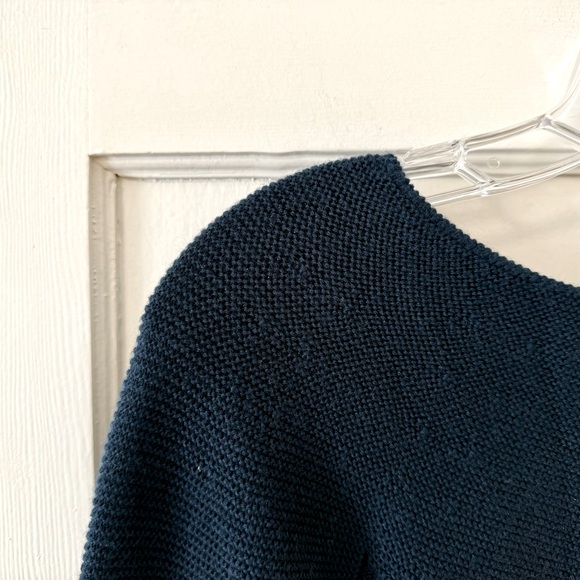Uniqlo U | 3D Extra Fine Merino Wide Sleeve Sweater Blue XS - Picture 5 of 9